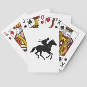 Horse Racing Silhouette Playing Cards
