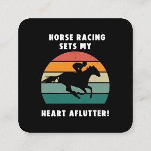 Horse Racing Square Business Card