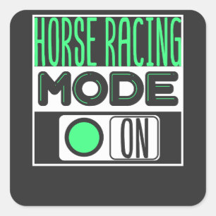 Horse Racing Square Sticker