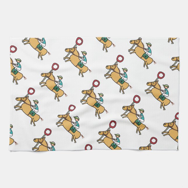 Horse Racing Tea Towel (Horizontal)