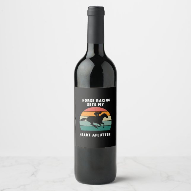 Horse Racing Wine Label (Front)