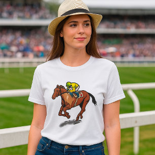 Horse Racing Womens T-Shirt