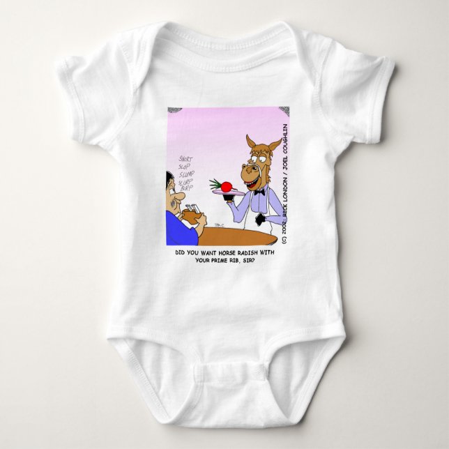 Horse Radish Funny Gifts & Collectibles Baby Bodysuit (Front)