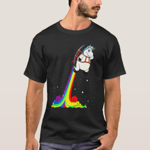 Horse Rainbow Jetpack Animal Pun T-Shirt