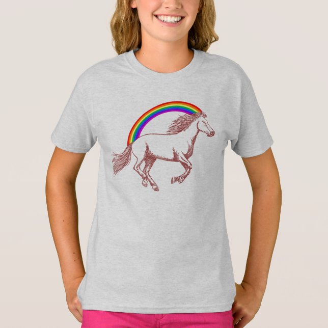 Horse & Rainbow T-Shirt (Front)