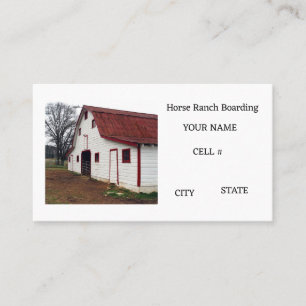 Horse Ranch Boarding Business Card