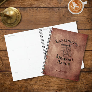Horse Ranch Business Personalized Logo Planner