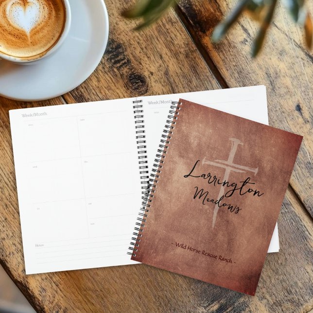 Horse Ranch Business Western Cross Logo Customised Planner (Creator Uploaded)