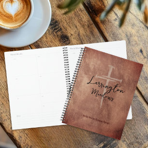 Horse Ranch Business Western Cross Logo Customized Planner