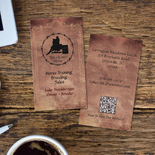 Horse Ranch Business Your Logo QR Code Card