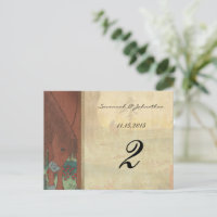 Horse Ranch Farm Lodge Wedding Table Number Cards