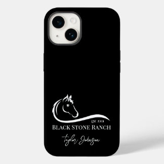 Horse ranch logo equestrian stable branding Case-Mate iPhone 14 case