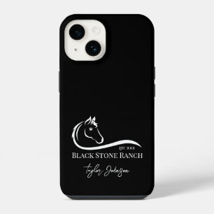 Horse ranch logo equestrian stable branding iPhone 14 case