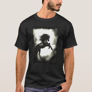 Horse Rearing Up With Flowing Mane T-Shirt