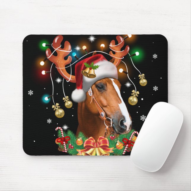 Horse Reindeer Mouse Pad (With Mouse)
