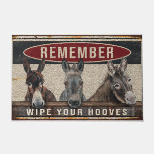 Horse Remember Wipe Your Hooves Doormat