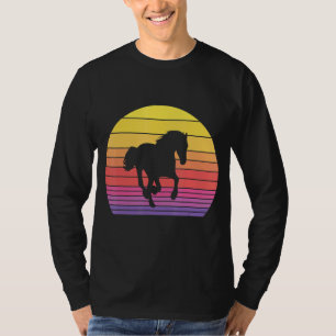 Horse Retro Vintage Distressed 60s 70s Sunset Anim T-Shirt