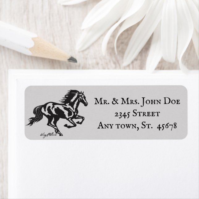 Horse Return Address Label (Insitu)