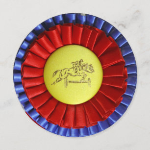 Horse Ribbon 13th Birthday Party Invitation