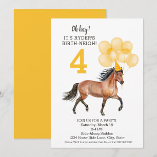 Horse Ride Birthday //Oh Hay It's Your Birth-neigh Invitation