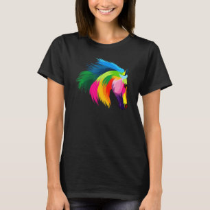 Horse Rider Animal  Cute Coloured Horse Riding T-Shirt