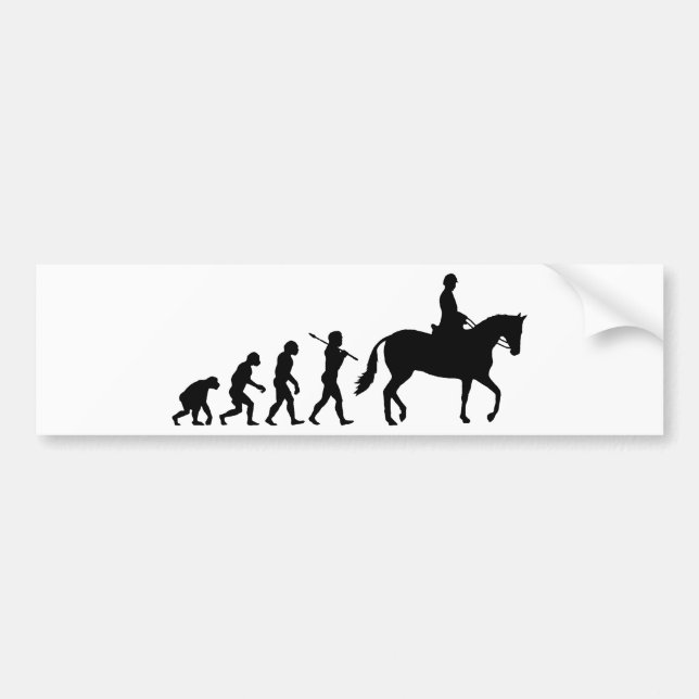 Horse Rider Bumper Sticker (Front)