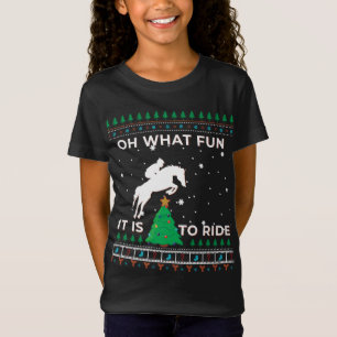 Horse Rider Equestrian Cowboy Ugly Christmas Sweat T-Shirt