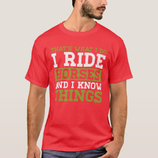 horse rider horse riding stable grey pony gift T-Shirt