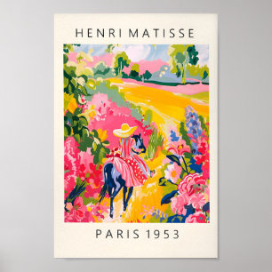 Horse Rider Mexican Art, Floral Countryside Decor, Poster