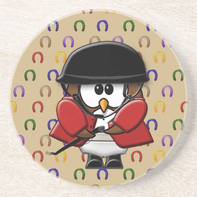 horse rider owl coaster (Front)
