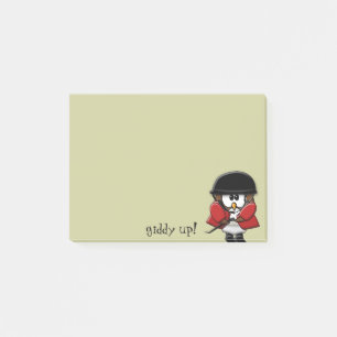horse rider owl post-it notes