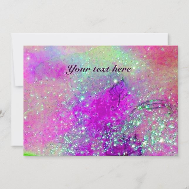 HORSE RIDERS IN NIGHT,Blue Purple,Pink Sparkles (Front)