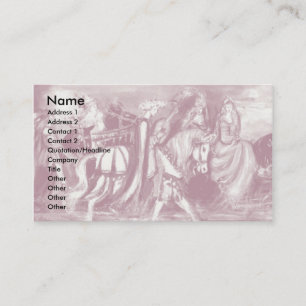 HORSE RIDERS,MUSIC IN NIGHT,Fantasy pink,violet Business Card