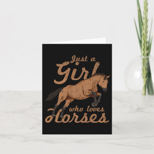 Horse Riding Animal Lover Equestrian Women Girls H Card
