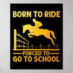 Horse Riding Art For Men Women Horseback Rider Equ Poster
