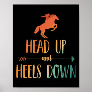Horse Riding Art For Women Girls Horseback Lover E Poster
