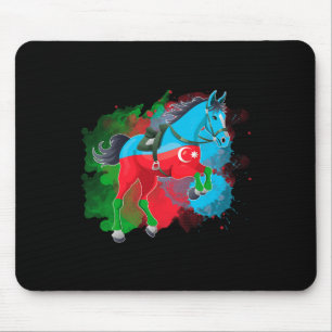 Horse Riding Azerbaijan Flag  Mouse Pad