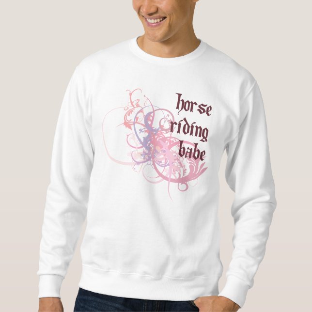 Horse Riding Babe Sweatshirt (Front)
