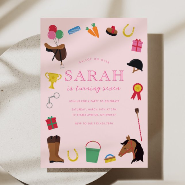 Horse Riding Birthday Party invitation (Creator Uploaded)