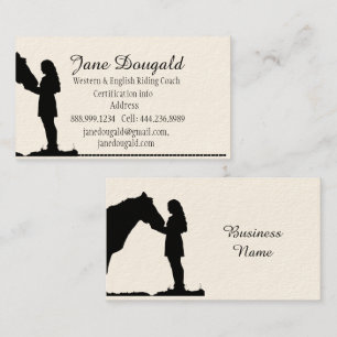 Horse Riding Coach Instructor Trainer Custom Business Card