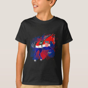 Horse Riding Croatia Flag  T-Shirt