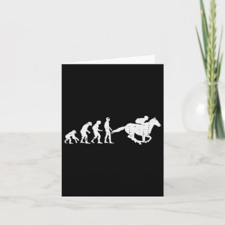 Horse Riding Evolution Funny Horseback Racing Eque Card