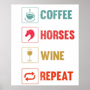Horse Riding Funny Horse Lover Horse Mum Equestria Poster