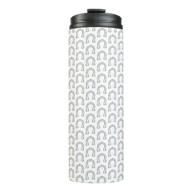 Horse Riding Gang Horseshoe Print Thermal Tumbler (Front)