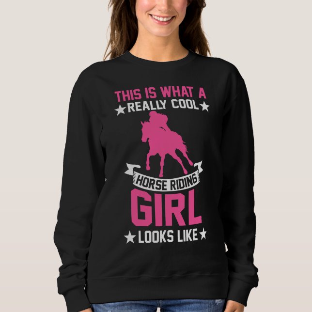 Horse Riding Girl Sweatshirt (Front)