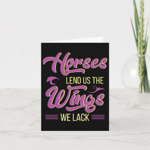 Horse Riding Girls Women Equestrian Horseback Card
