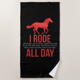 Horse Riding - Horse Ride Gift Beach Towel