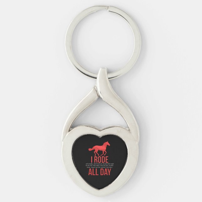 Horse Riding - Horse Ride Gift Key Ring (Front)