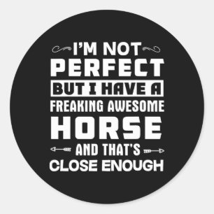 Horse Riding - Horseback Rider Funny Horse Classic Round Sticker