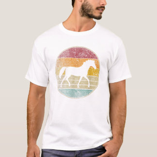 Horse Riding Love Equestrian Girl Vintage Distress T-Shirt